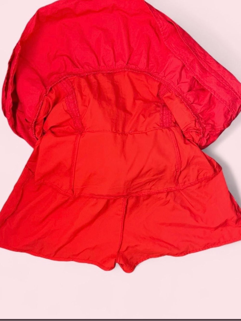 Bright Red Ruffle Skort with Drawstring Detail - Picture 3 of 5